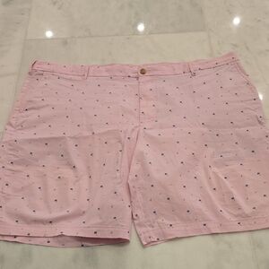 Izod Light Pink Women's Shorts with Navy Pattern